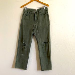Army Green distressed jeans